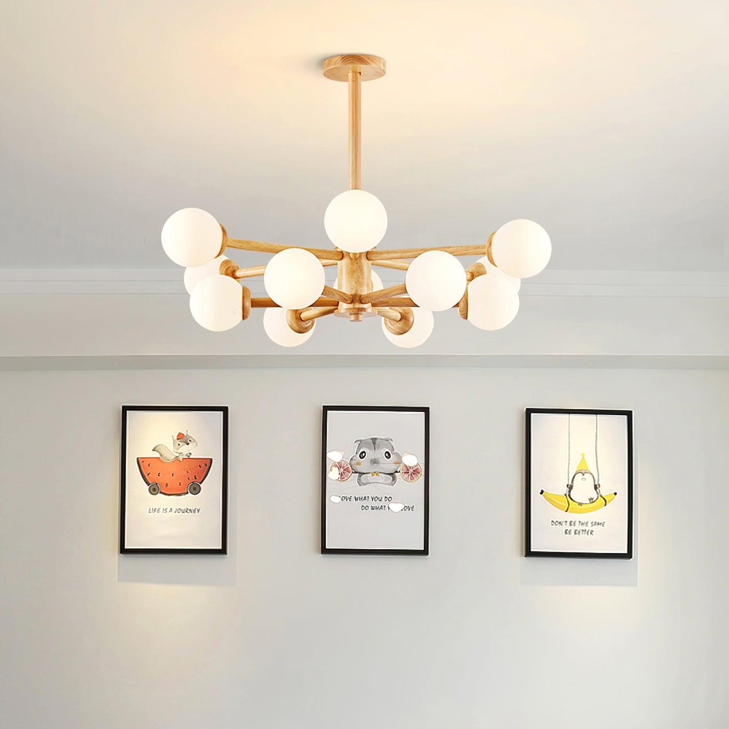 Kozan Wooden Chandelier - Letslighting