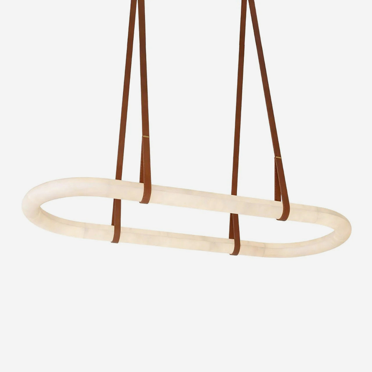 Kurve Chandelier Alabaster Ring Artificial leather - Letslighting