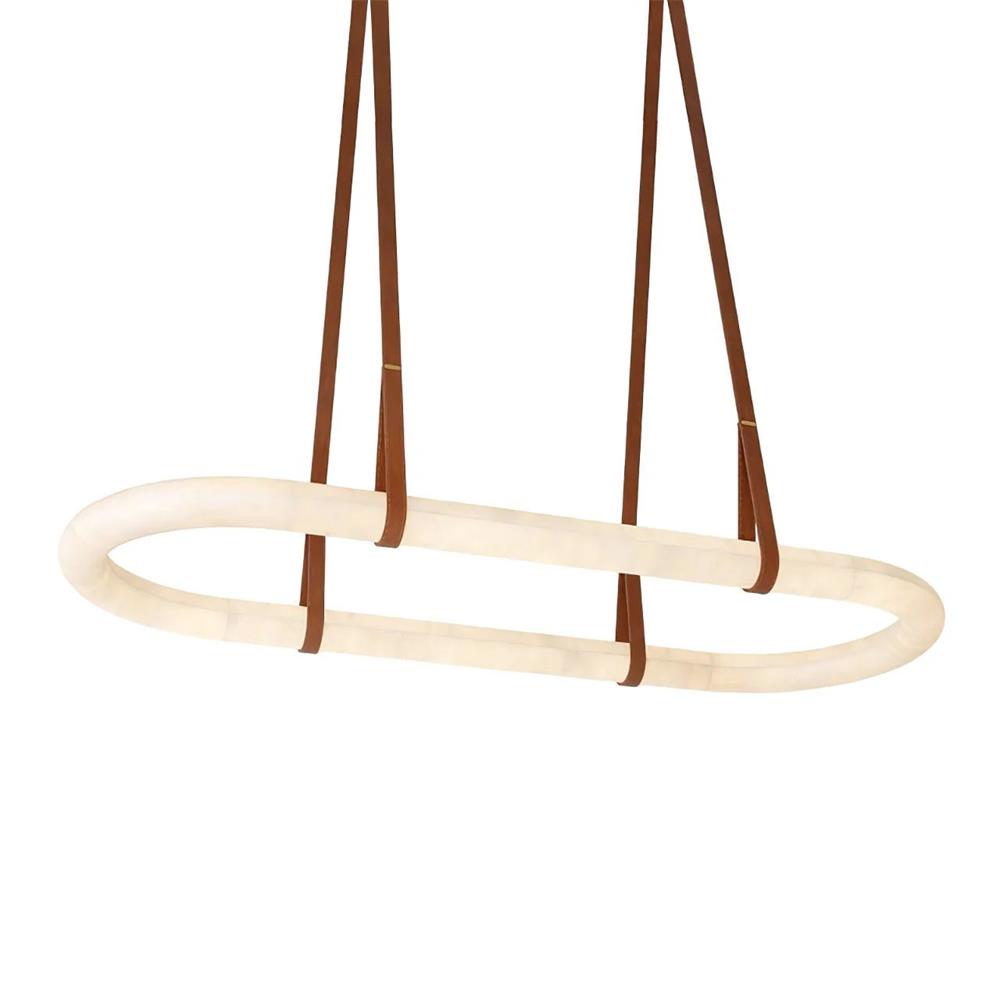 Kurve Chandelier Alabaster Ring Artificial leather - Letslighting