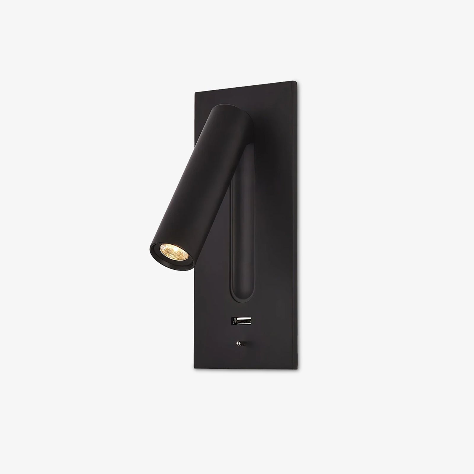 Black Bedside USB Wall Light - Letslighting