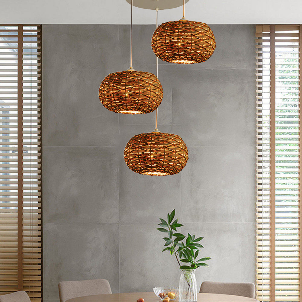 Arisha Retro LED Madera/Arisha Lámpara Colgante Dormitorio Restaurante