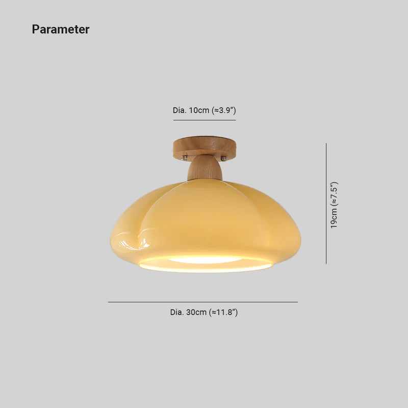 Valentina Moderno LED Calabaza Lámpara de Pared Madera Vidrio Pasill Salón