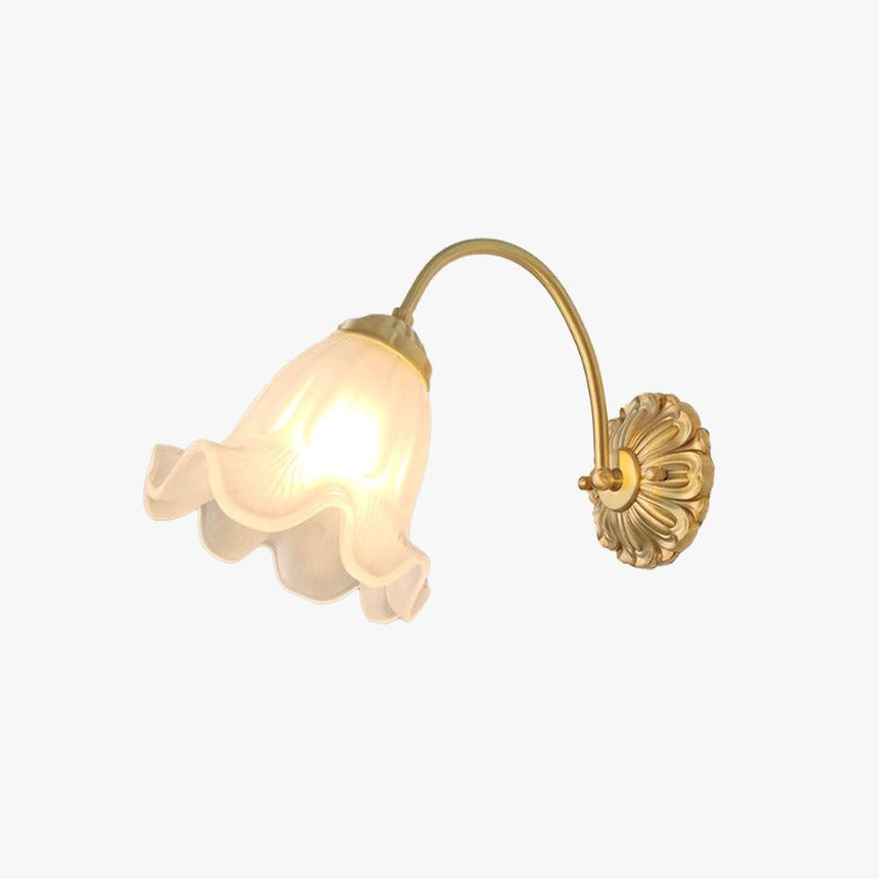 Arisha Retro Art Déco LED Aplique de Pared Metal Vidrio Dormitorio