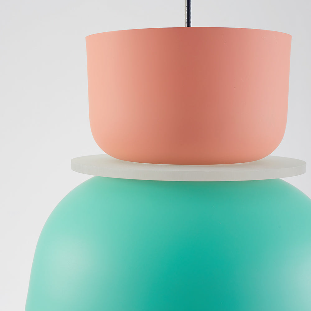 Valentina Moderna Domo LED Metal Lámpara Colgante Multicolor