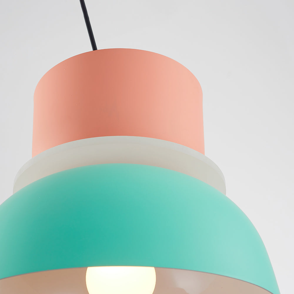 Valentina Moderna Domo LED Metal Lámpara Colgante Multicolor