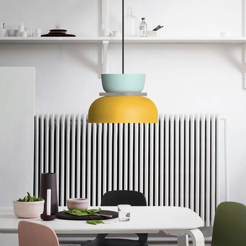 Valentina Moderna Domo LED Metal Lámpara Colgante Multicolor