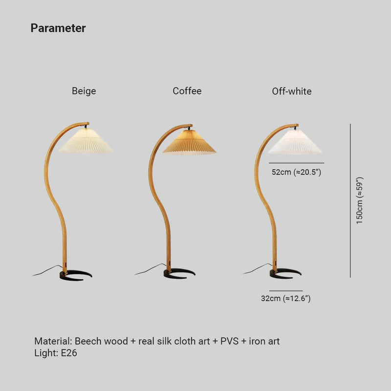 Muto Moderno Geométrico Metal LED Lámpara de Pie Blanco/Beige/Café