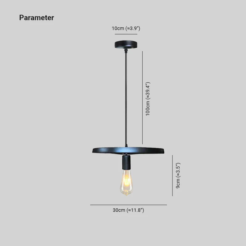 Silva Vintage Rueda Metal Lámpara Colgante Roja/Negra