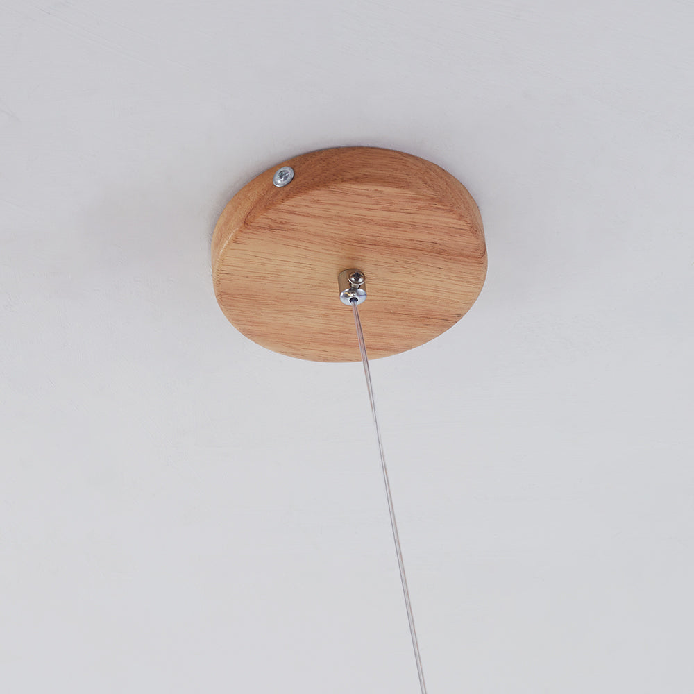 Valentina Nórdica Bolas Madera/Vidrio Lámpara Colgante Madera