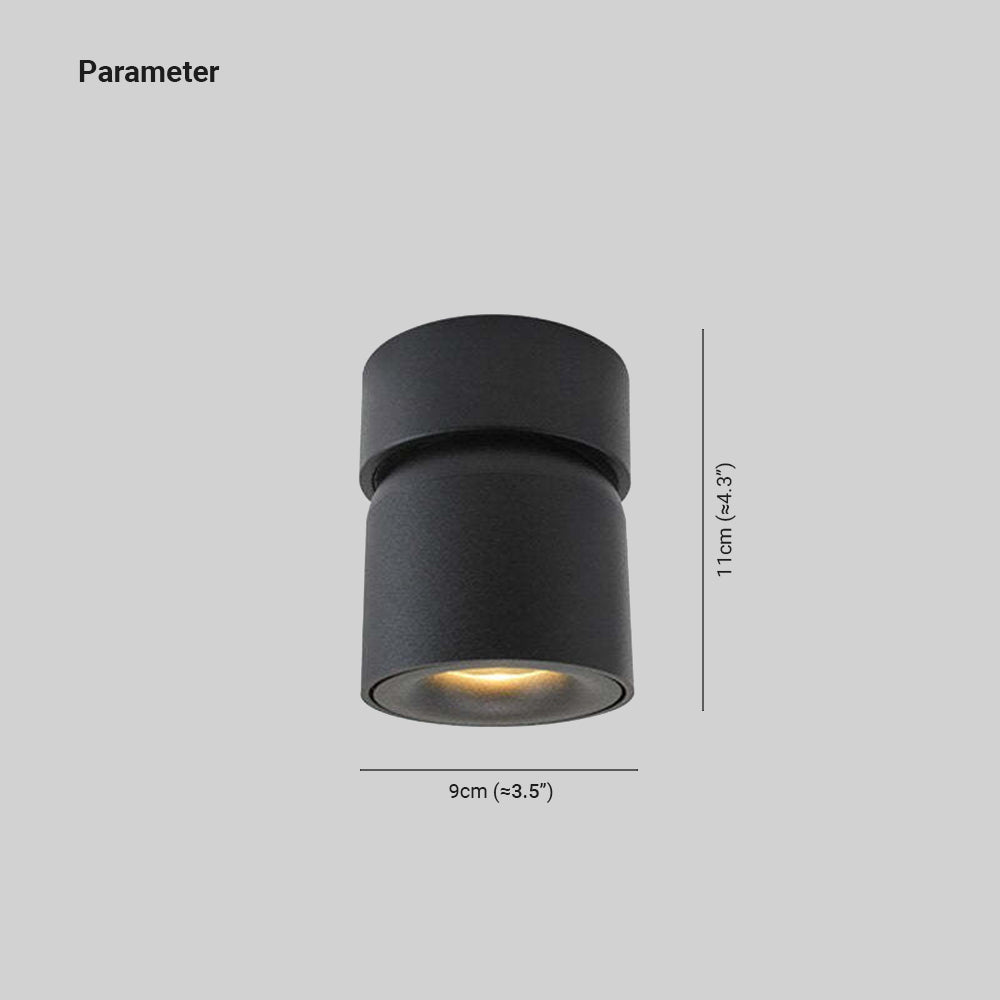 Arisha Moderna Foco Led Metal Lámpara de Techo Blanca/Negra
