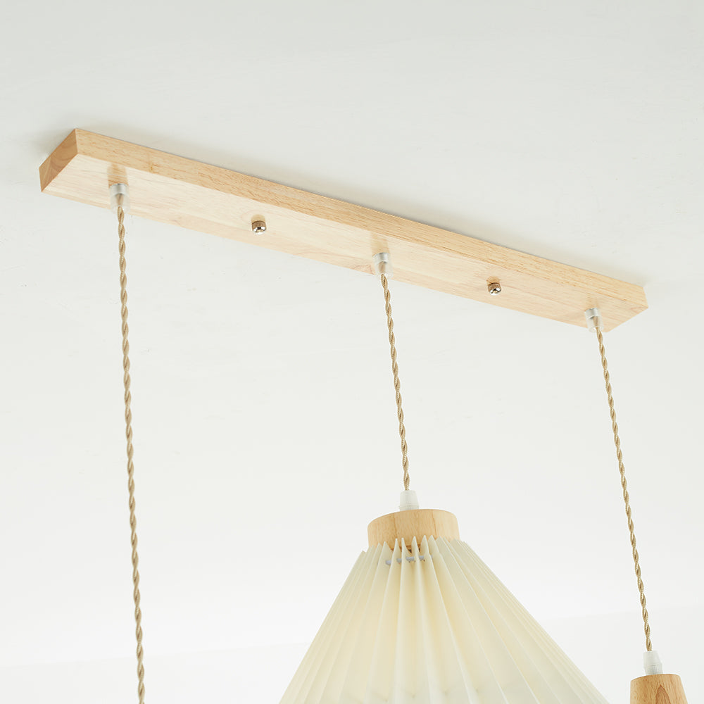 Muto Arte Paraguas Madera/PVC Lámpara Colgante Beige