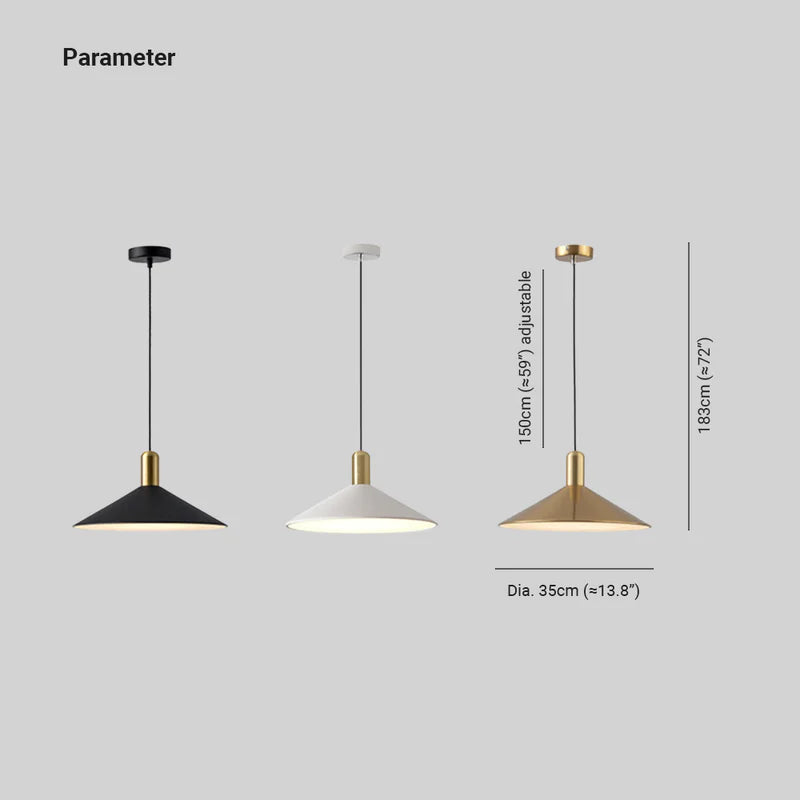 Arisha Simple Moderna Cónico LED Lámpara Colgante