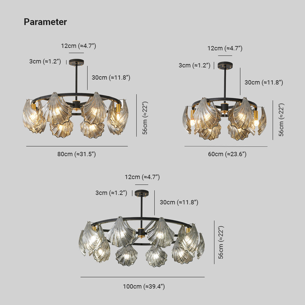 Arisha Moderna Anular Metal /Cristal Lámpara Colgante Negra/Oro