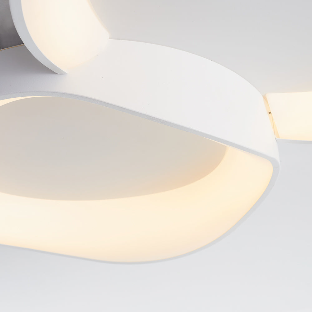 Arisha Moderna Cuenco Metal LED Lámpara de Techo Blanca