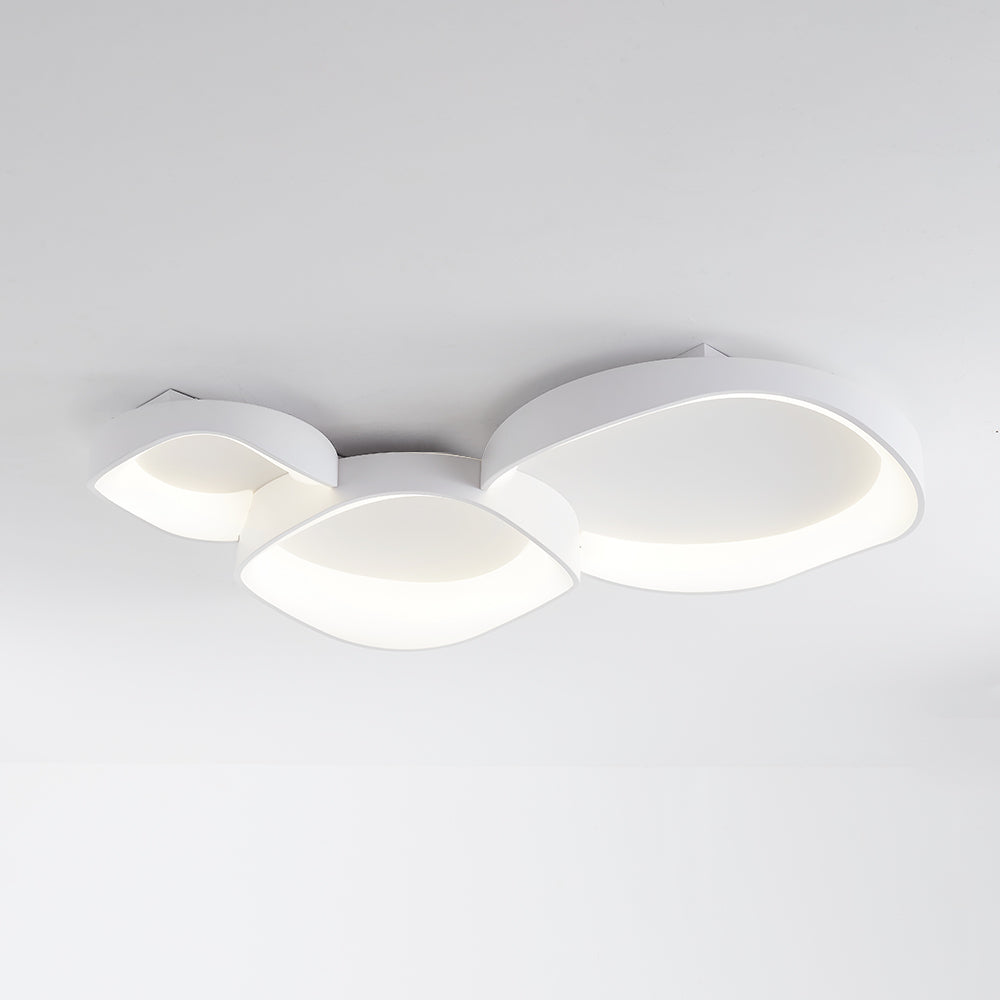 Arisha Moderna Cuenco Metal LED Lámpara de Techo Blanca