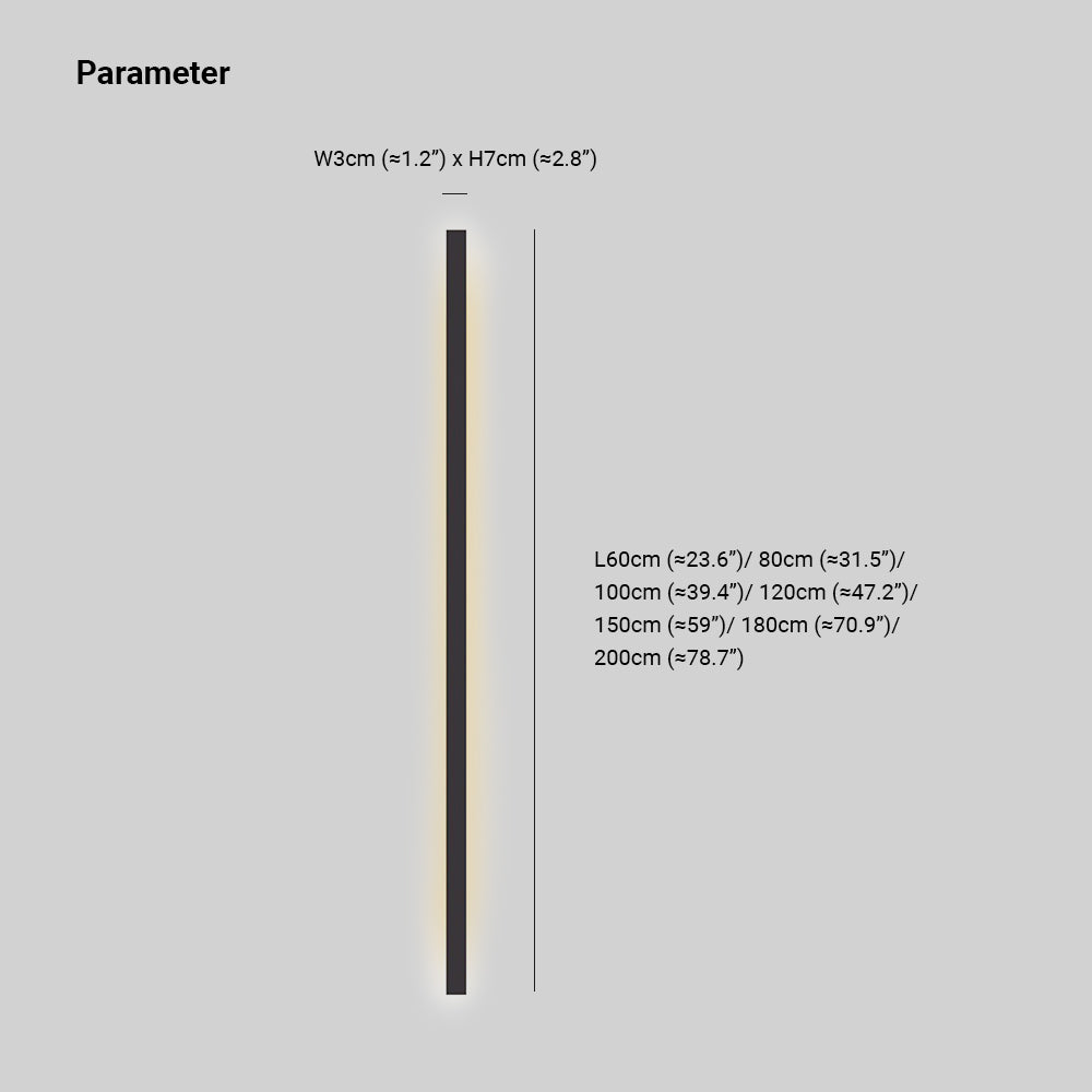 Arisha Moderno Lineal Metal/Acrílico LED Aplique de Pared Negro