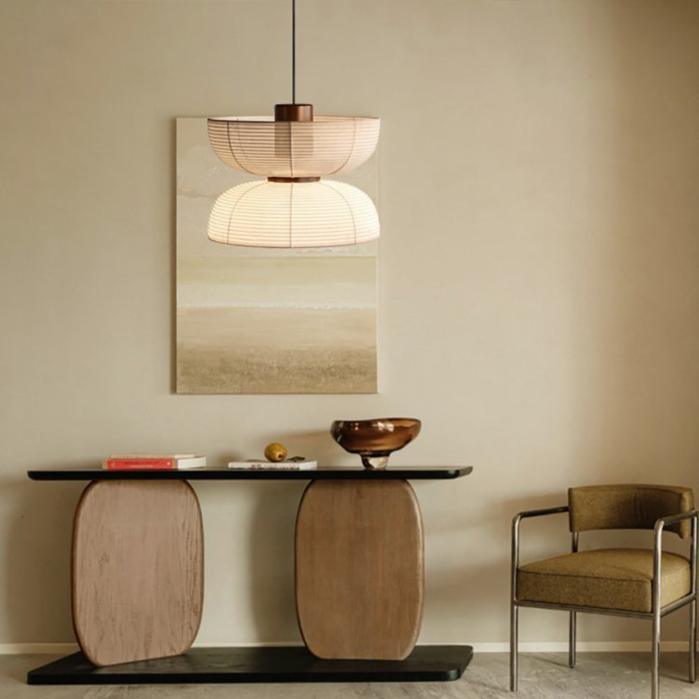 Ritta Moderna Decorativa Tale/Metal Lámpara Colgante Beige/Blanca