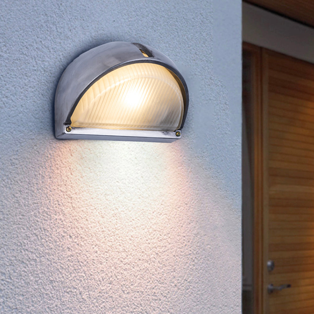 Ray Lámpara de Pared Geométrica de Metal y Vidrio para Exterior