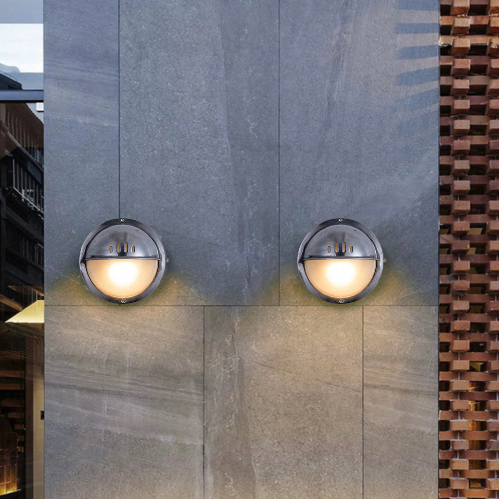 Ray Lámpara de Pared Geométrica de Metal y Vidrio para Exterior