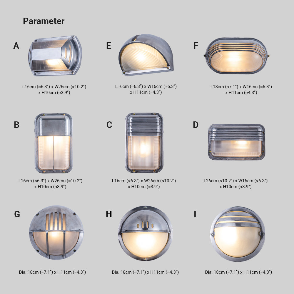 Ray Lámpara de Pared Geométrica de Metal y Vidrio para Exterior