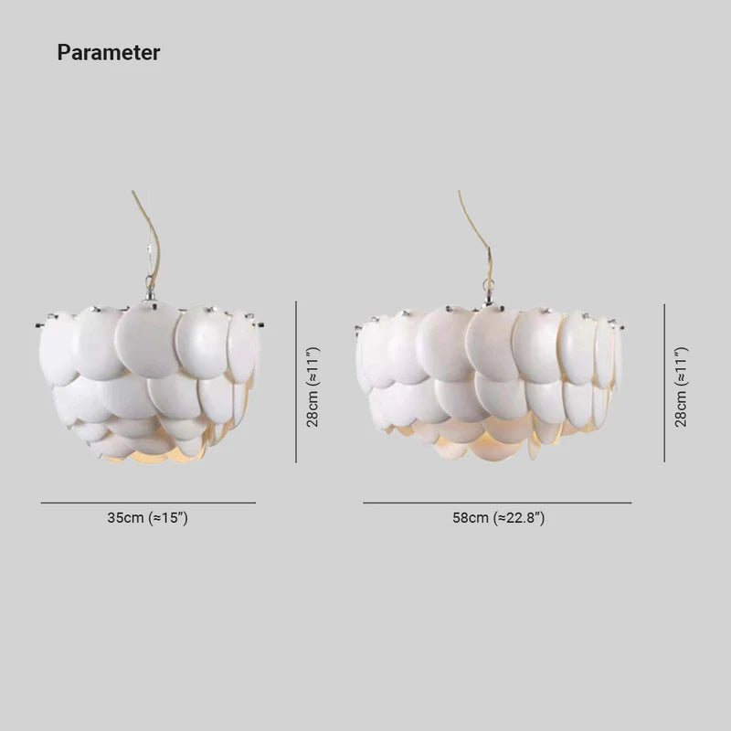 Arisha Moderna Geométrica Cerámica/Metal Lámpara Colgante Blanca