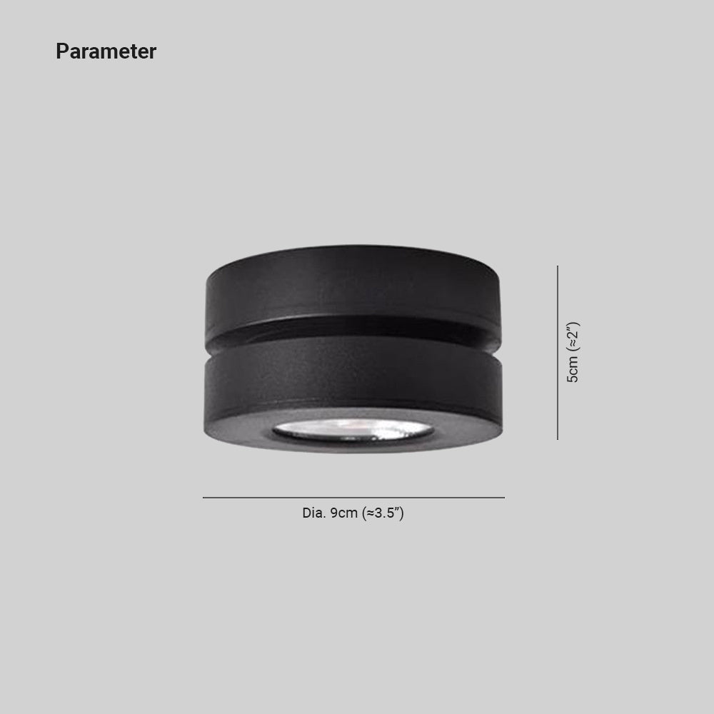 Modern Clásica Redonda Metal LED Lámpara de Techo Negra/Blanca