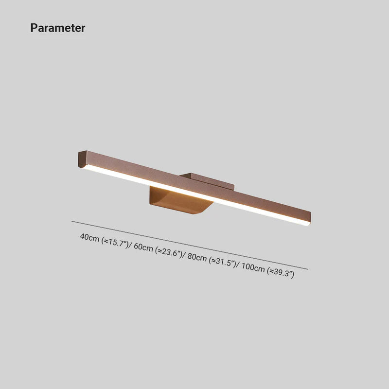 Arisha Moderno Minimalista Rectangular Aplique de Pared Marrón