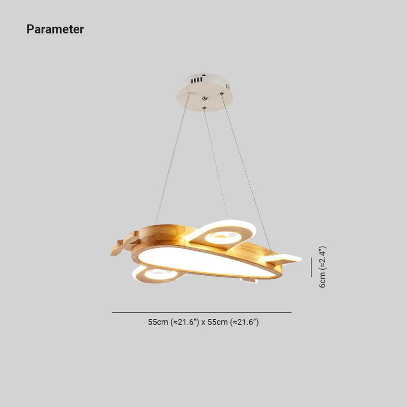 Arisha Moderna Avión LED DIY Lámpara Colgante Madera