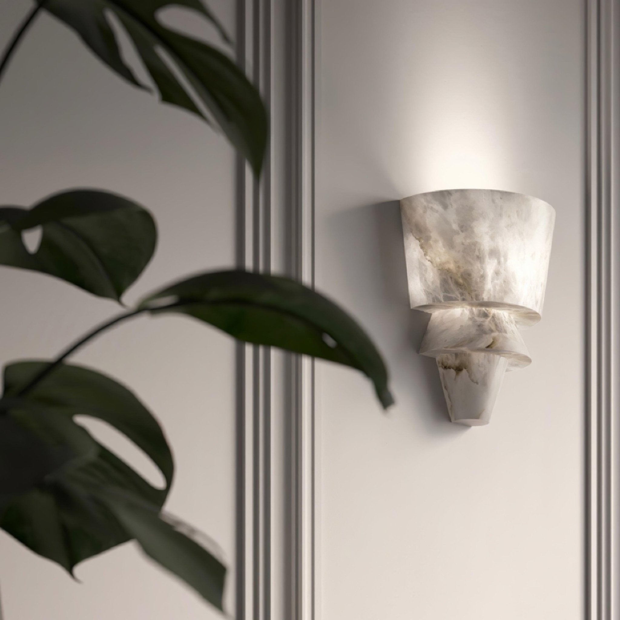 Vyloren Tiered Alabaster Wall Light - Letslighting