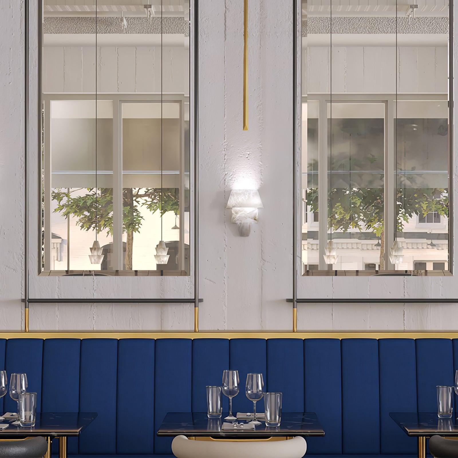 Vyloren Tiered Alabaster Wall Light - Letslighting