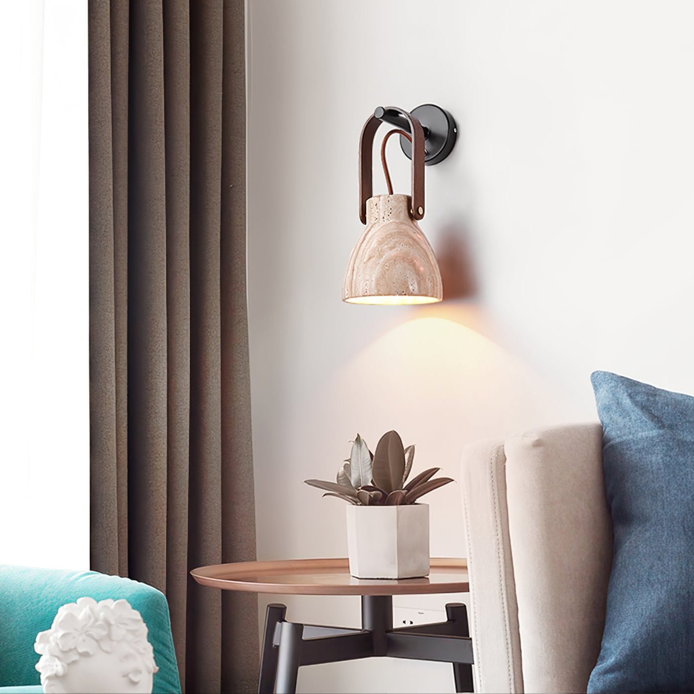 Travertine Lantern Wall Light - Letslighting