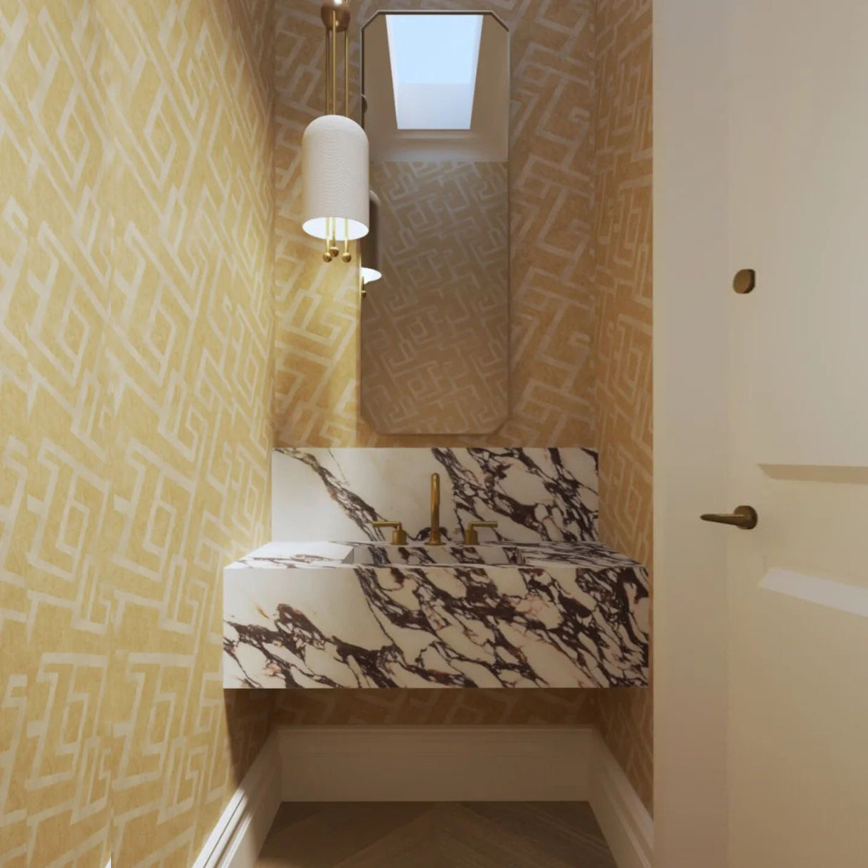 Ucaryra Premium Elegance Metal Glass Lantern Pendant Lamp - Lamp Copper