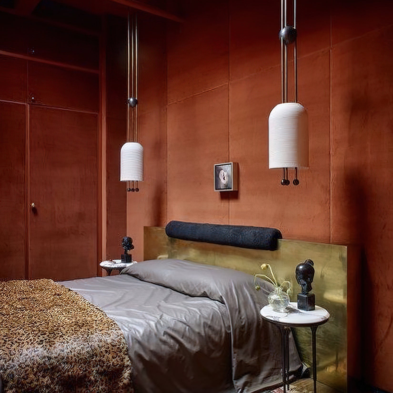 Ucaryra Premium Elegance Metal Glass Lantern Pendant Lamp - Lamp Copper