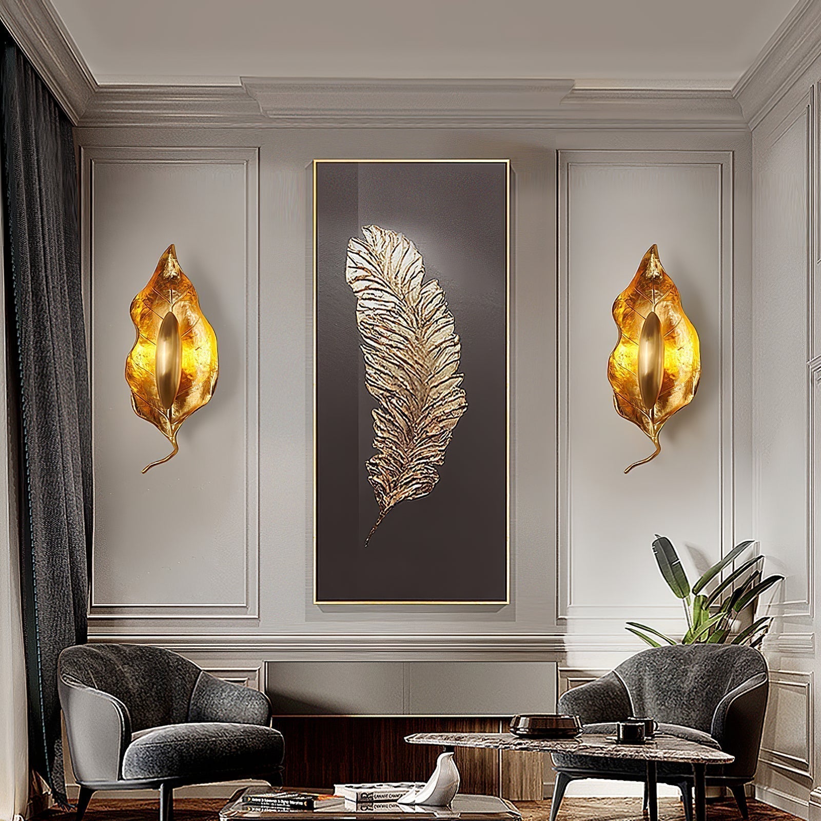 Leaf Brass Wall Lamp - Letslighting