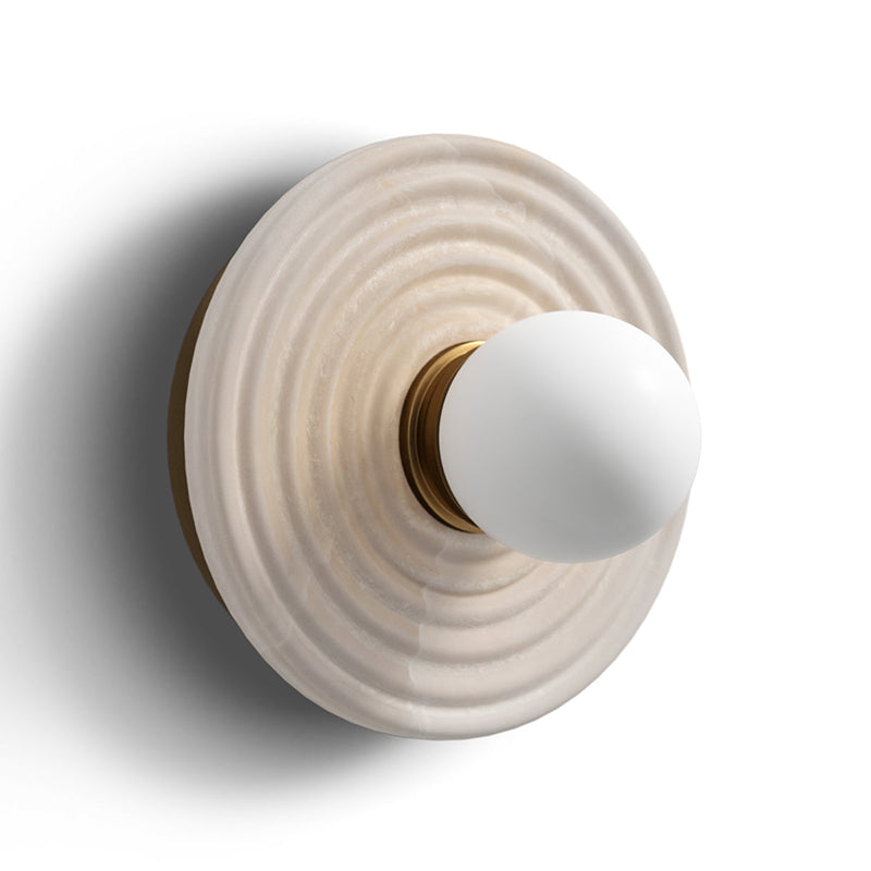 Syraean Modern Minimalist Alabaster Glass Wall Lamp - Lamp Copper