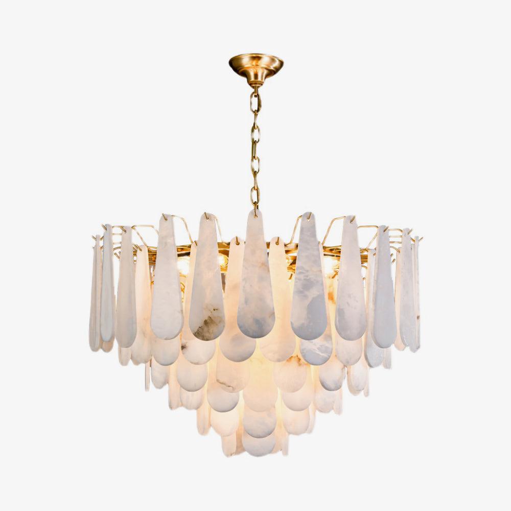 Ucararae Teardrop Alabaster Chandelier - Letslighting