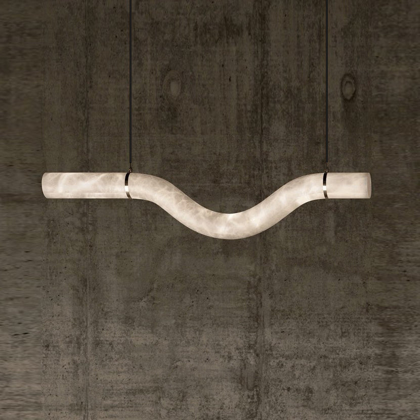 Errina Minimalist Premium Elegance Alabaster Pendant Light - Lamp Copper