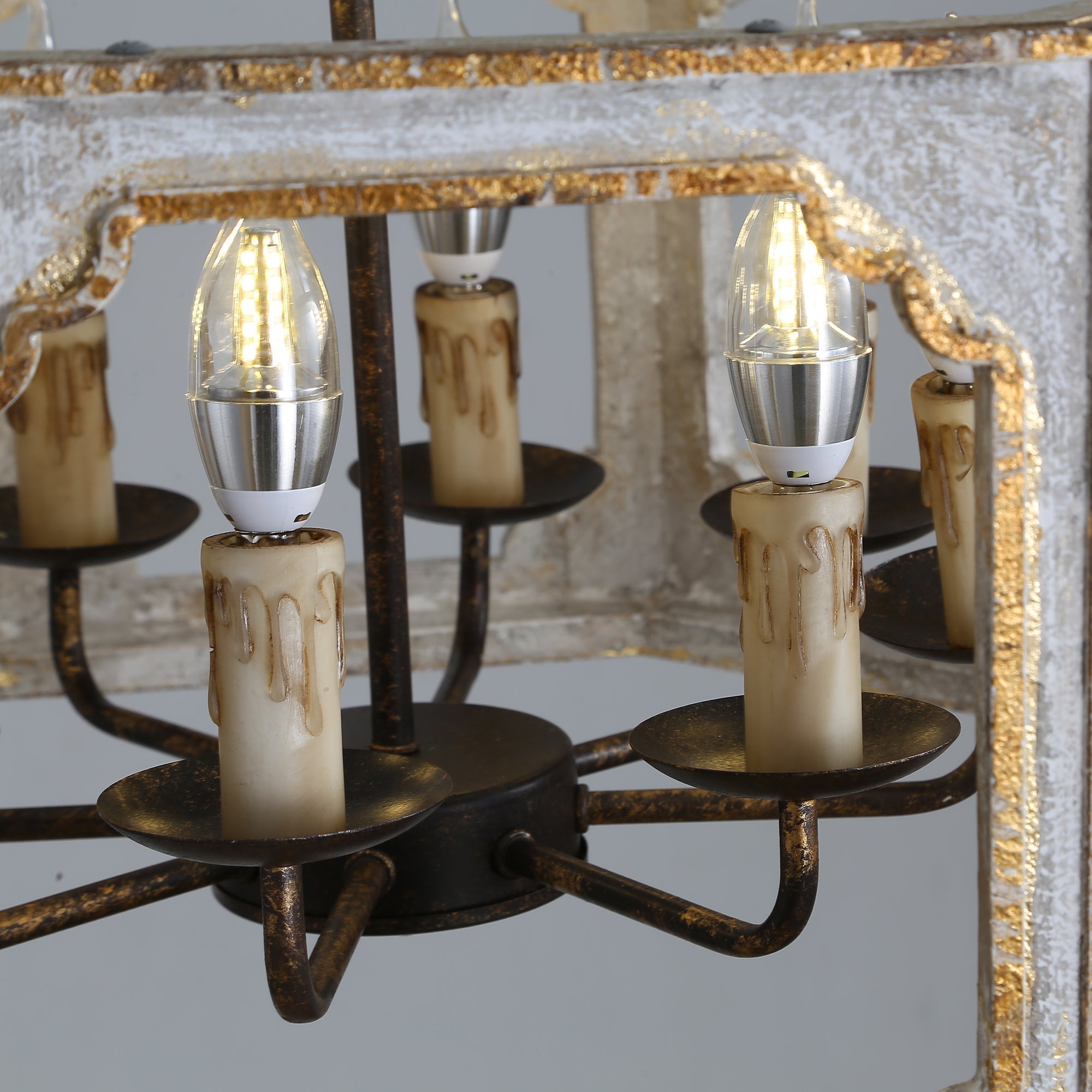 Virinira Individual Creativity Country Wooden Metal Pendant Lamp - Lamp Copper