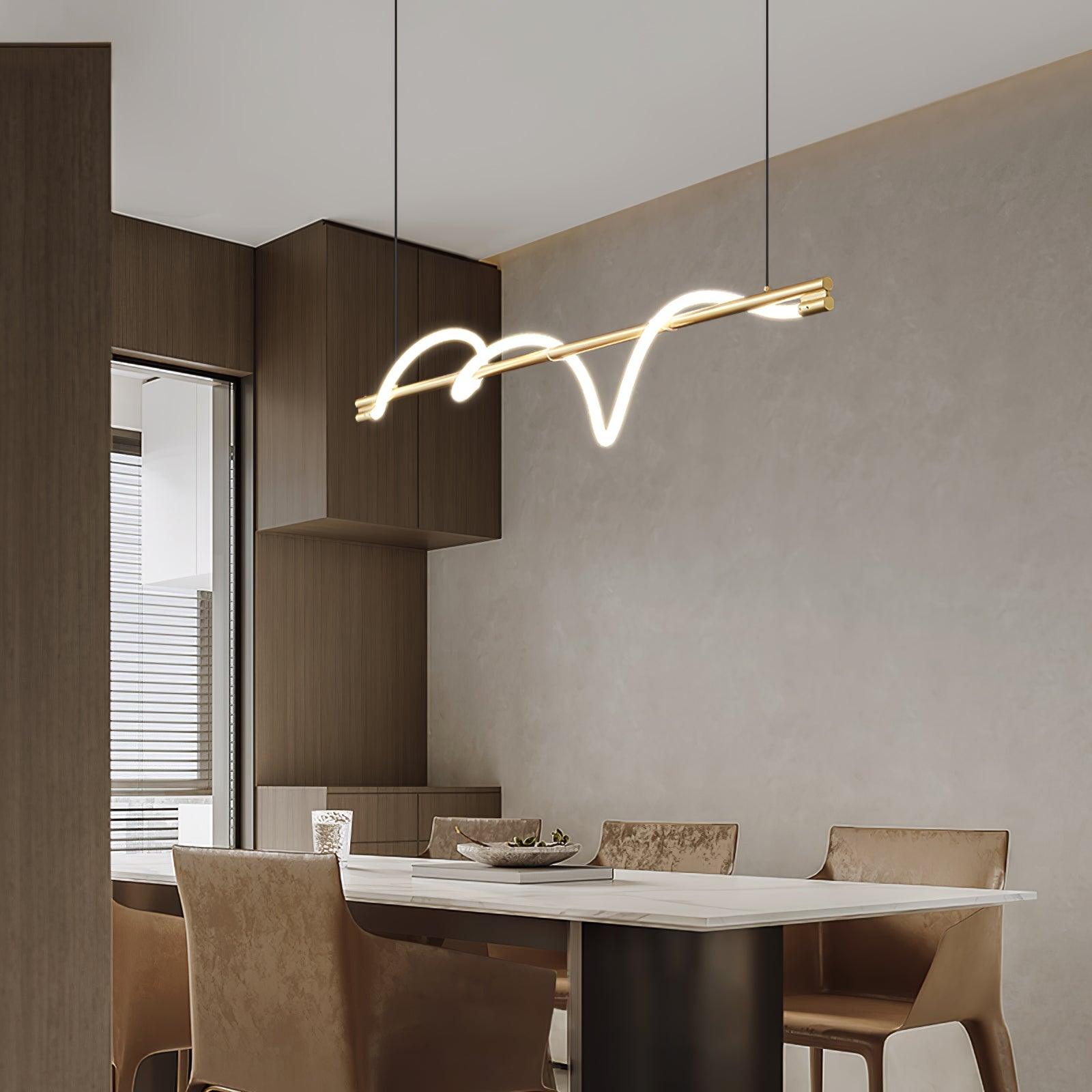 Linear Curve Island Pendant Lamp - Letslighting