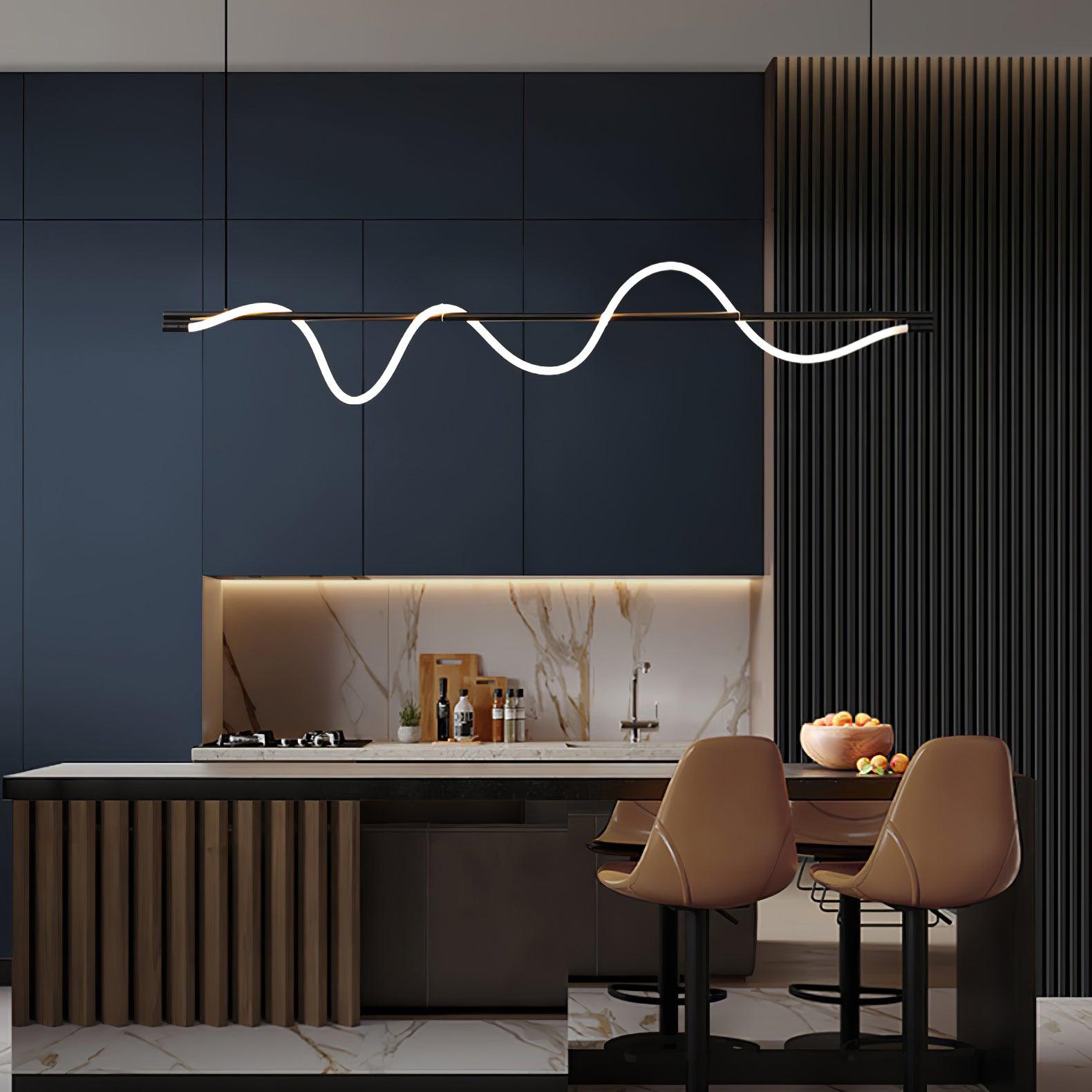 Linear Curve Island Pendant Lamp - Letslighting
