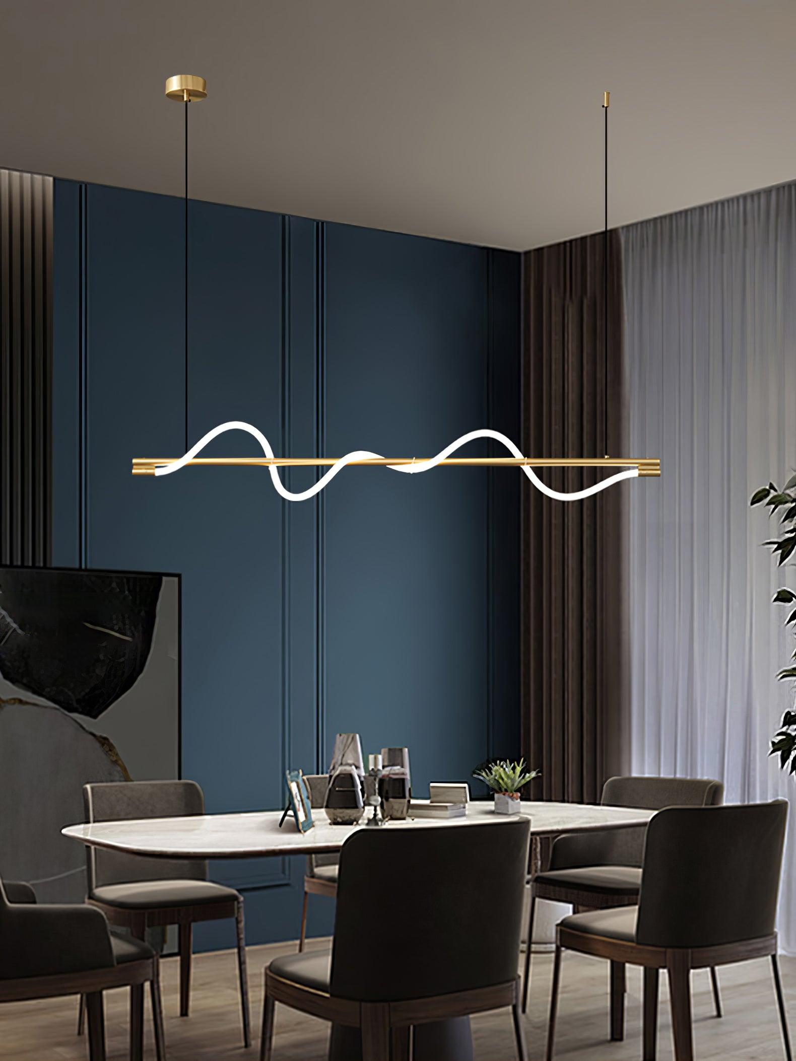 Linear Curve Island Pendant Lamp - Letslighting