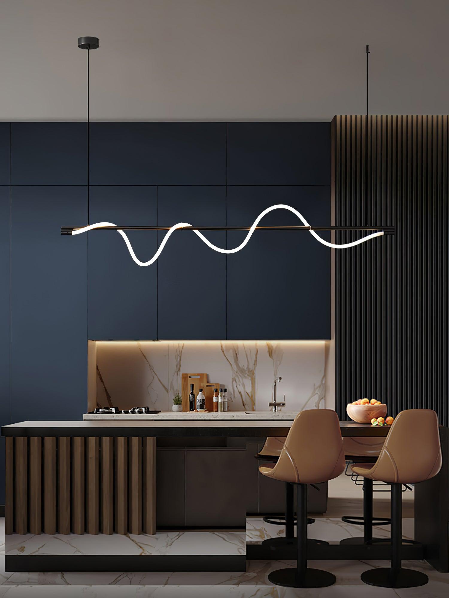 Linear Curve Island Pendant Lamp - Letslighting