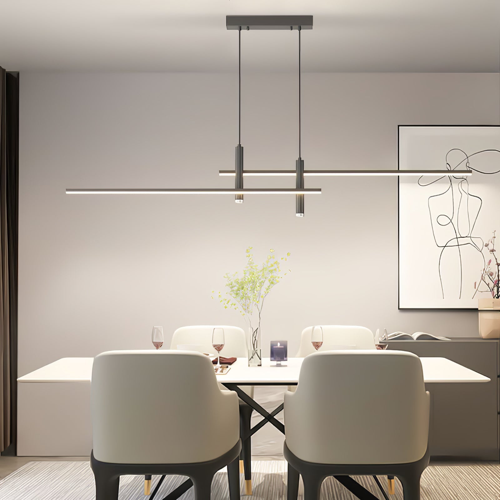 Arisha Lámpara Colgante Lineal Moderna para Comedor