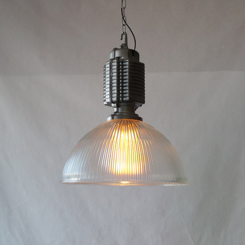 Vosilis Vintage Farmhouse Metal Glass Pendant Light - Lamp Copper