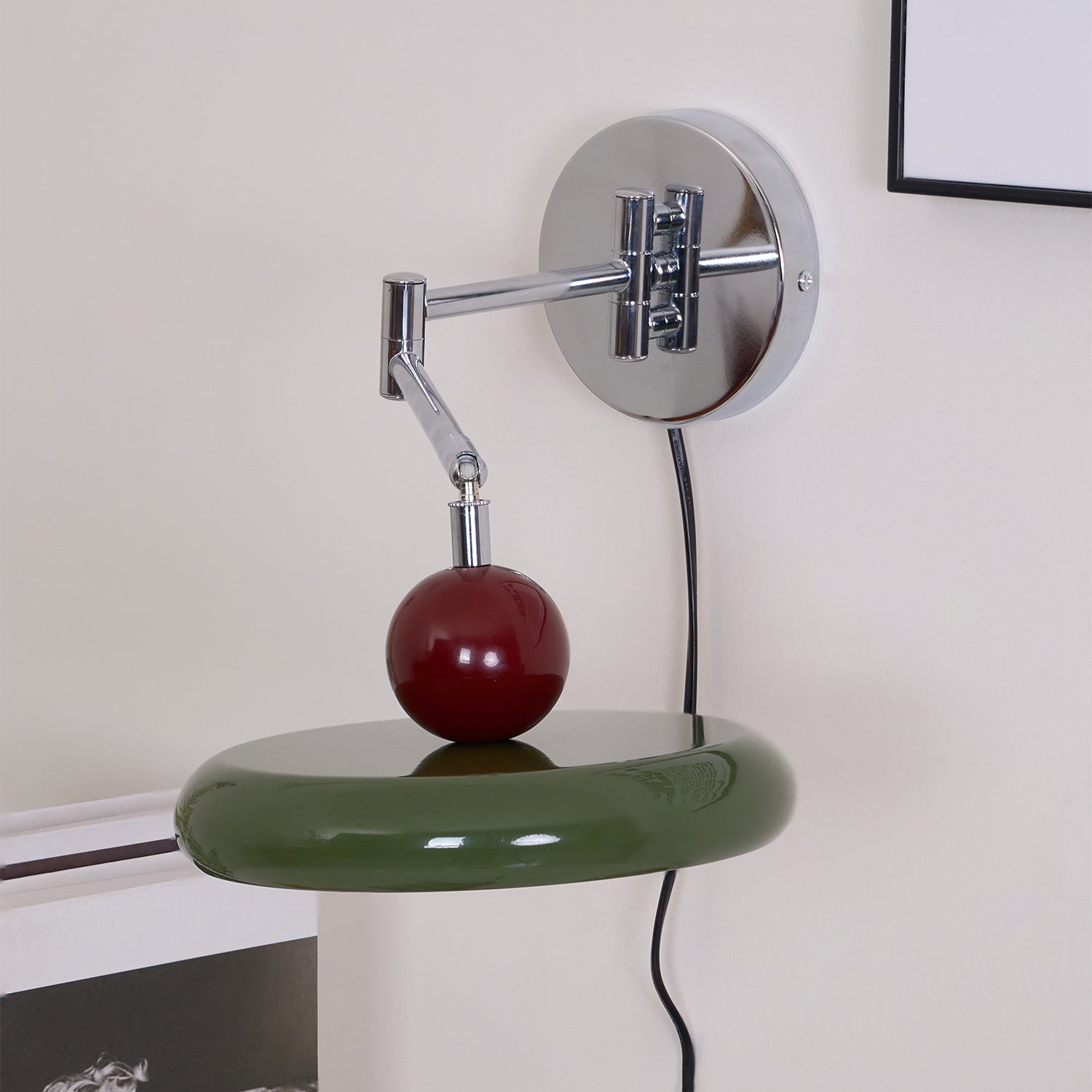 Aira Lámpara de Pared con Enchufe Verde / Beige