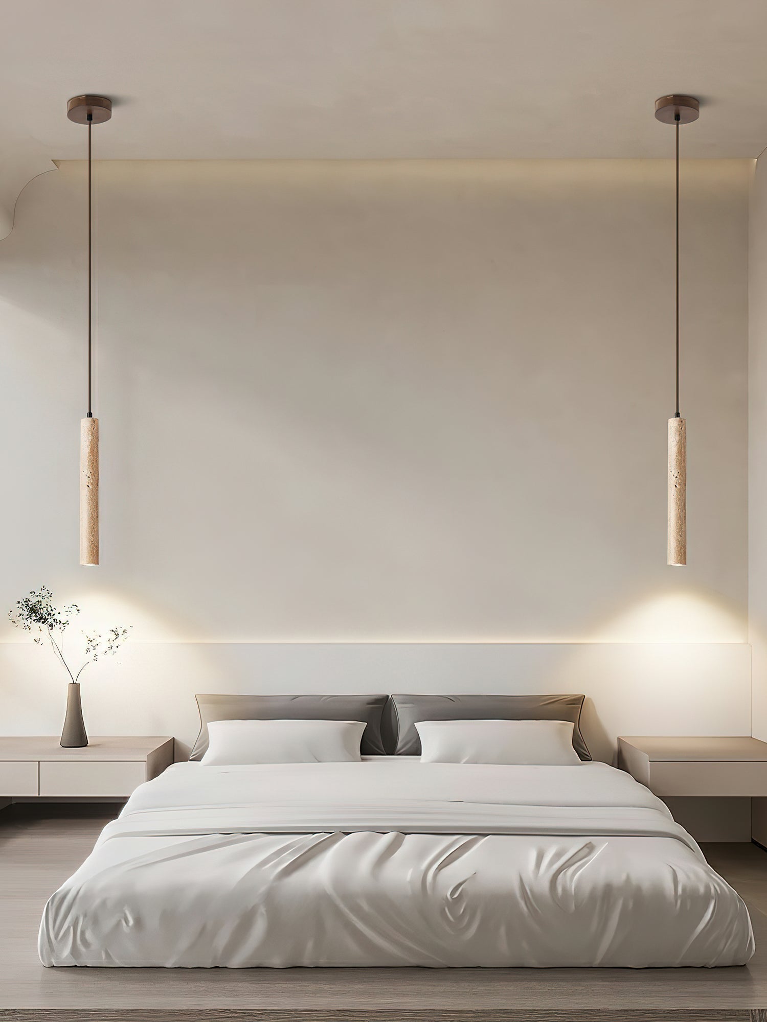Olvynarae Cylindrical Travertine Pendant Light - Letslighting