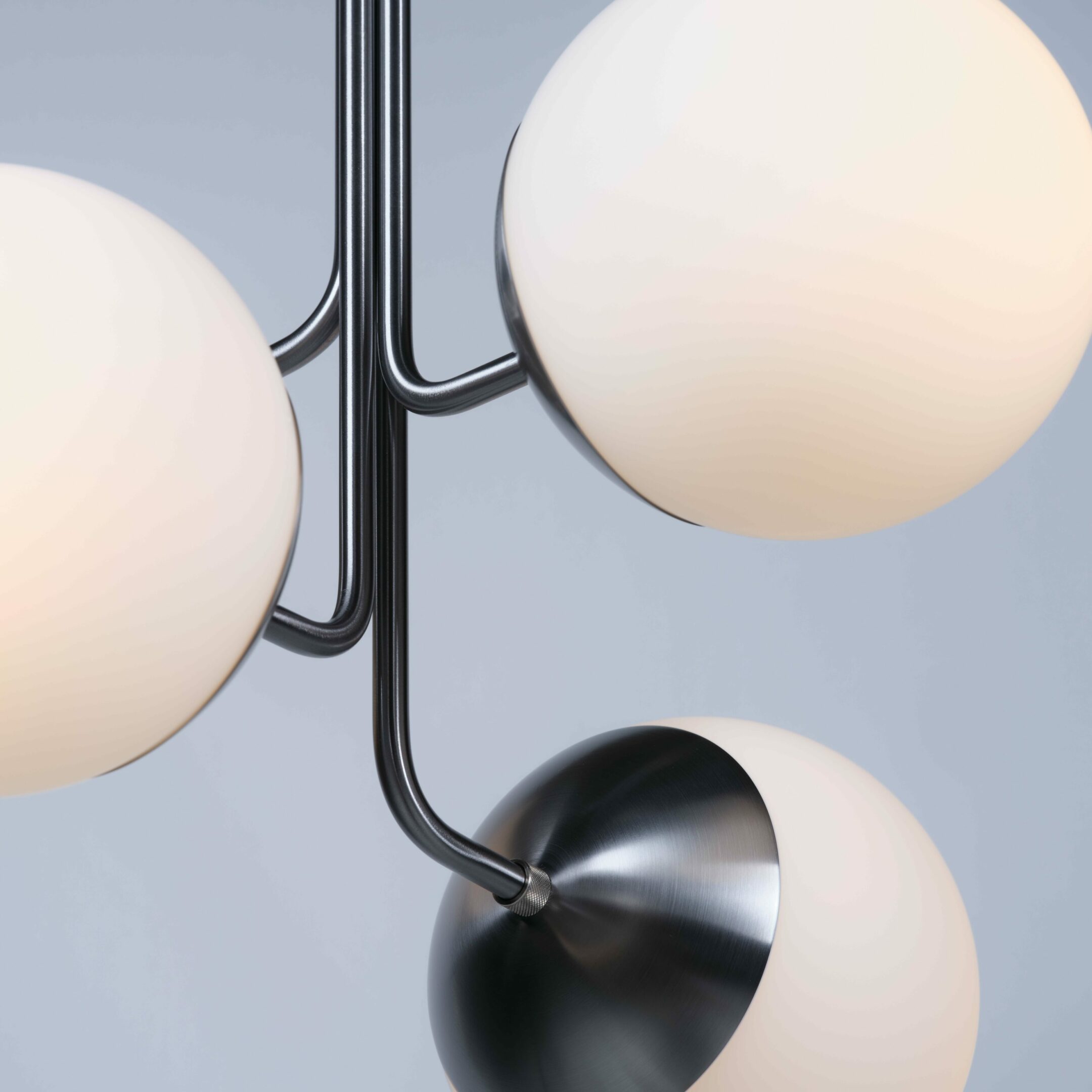 Uzorus Art Bouquet Velvet Green Glass Chandelier - Lamp Copper