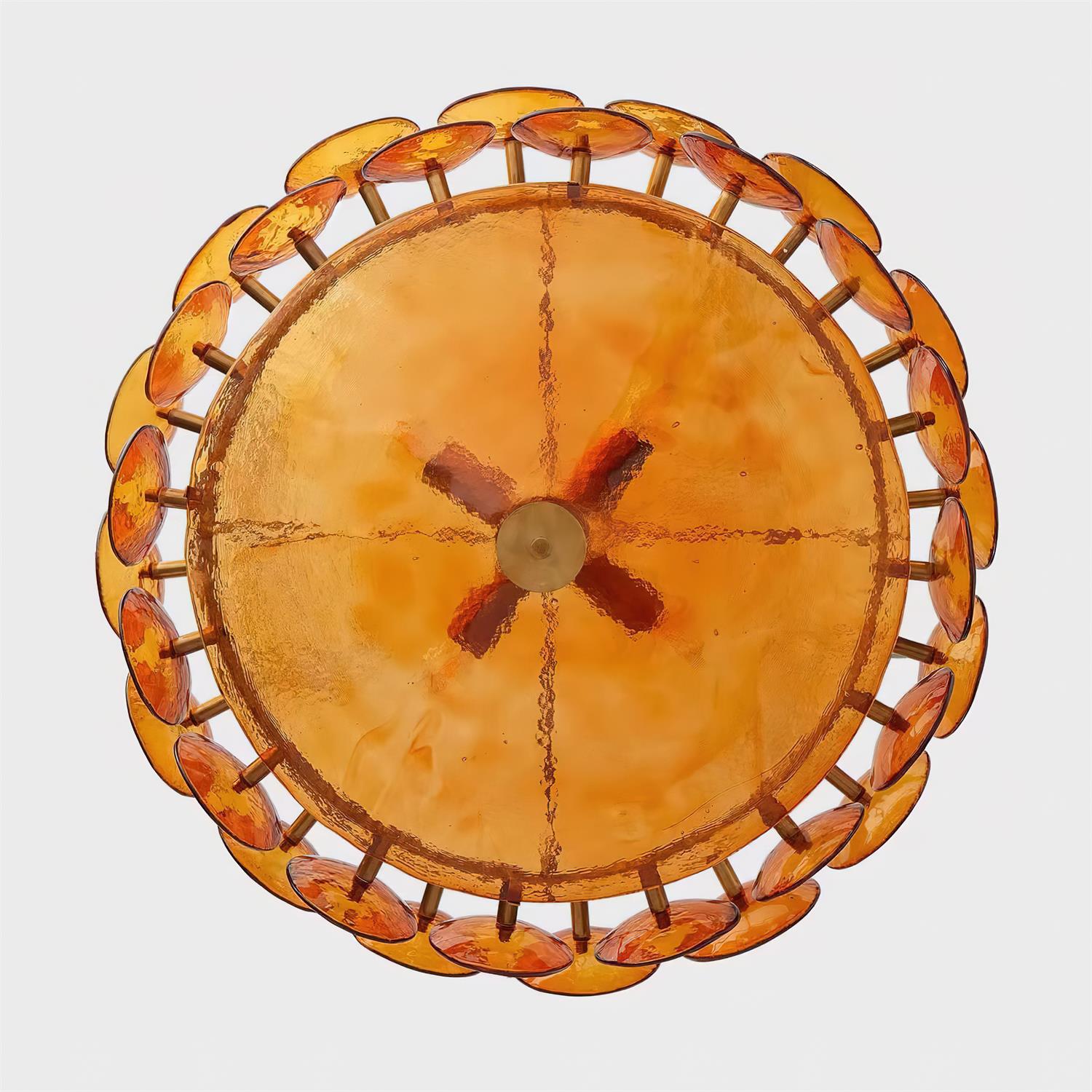 Ventilo Amber Glass Chandelier - Letslighting