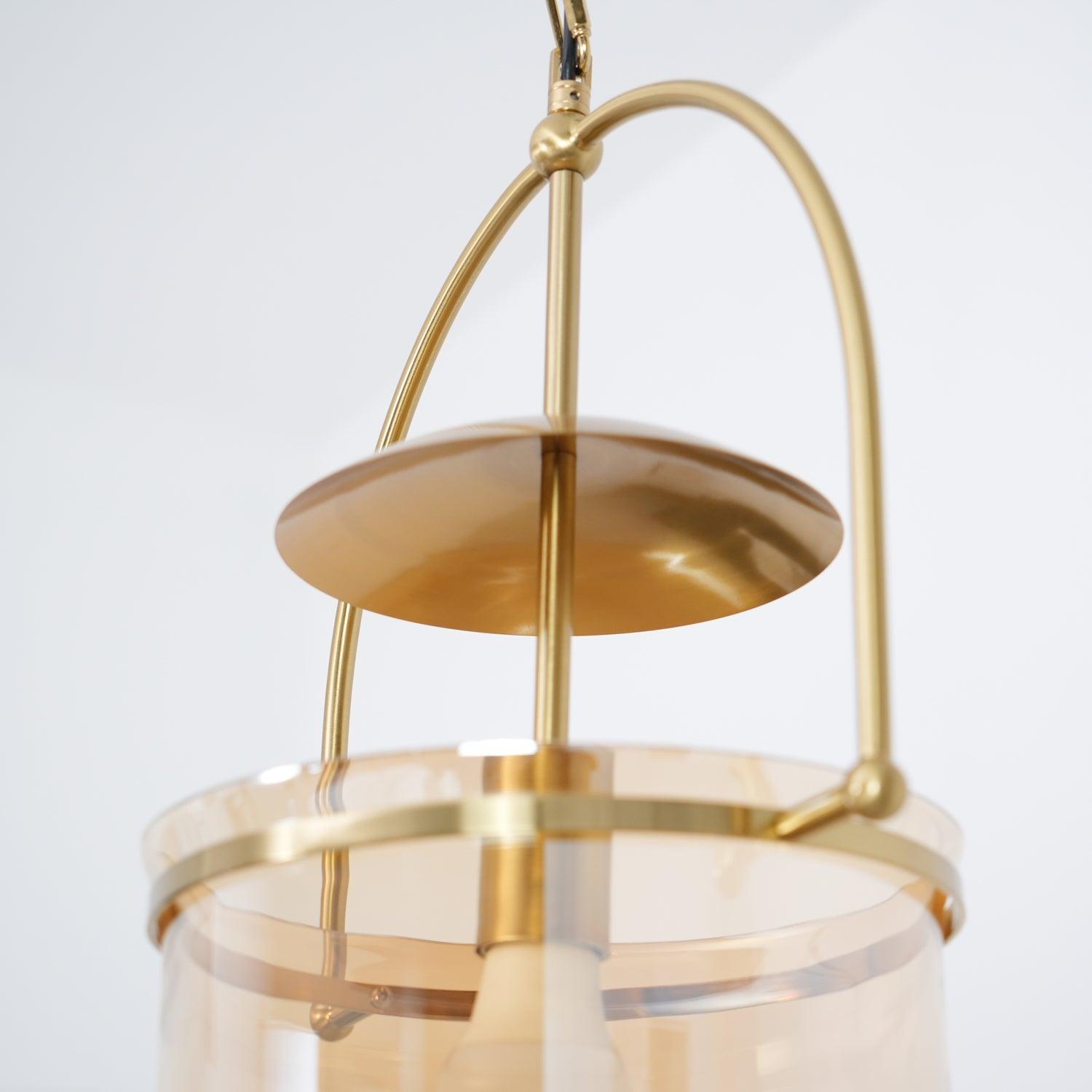 June Unusual Glass Amber Clear Pendant Light