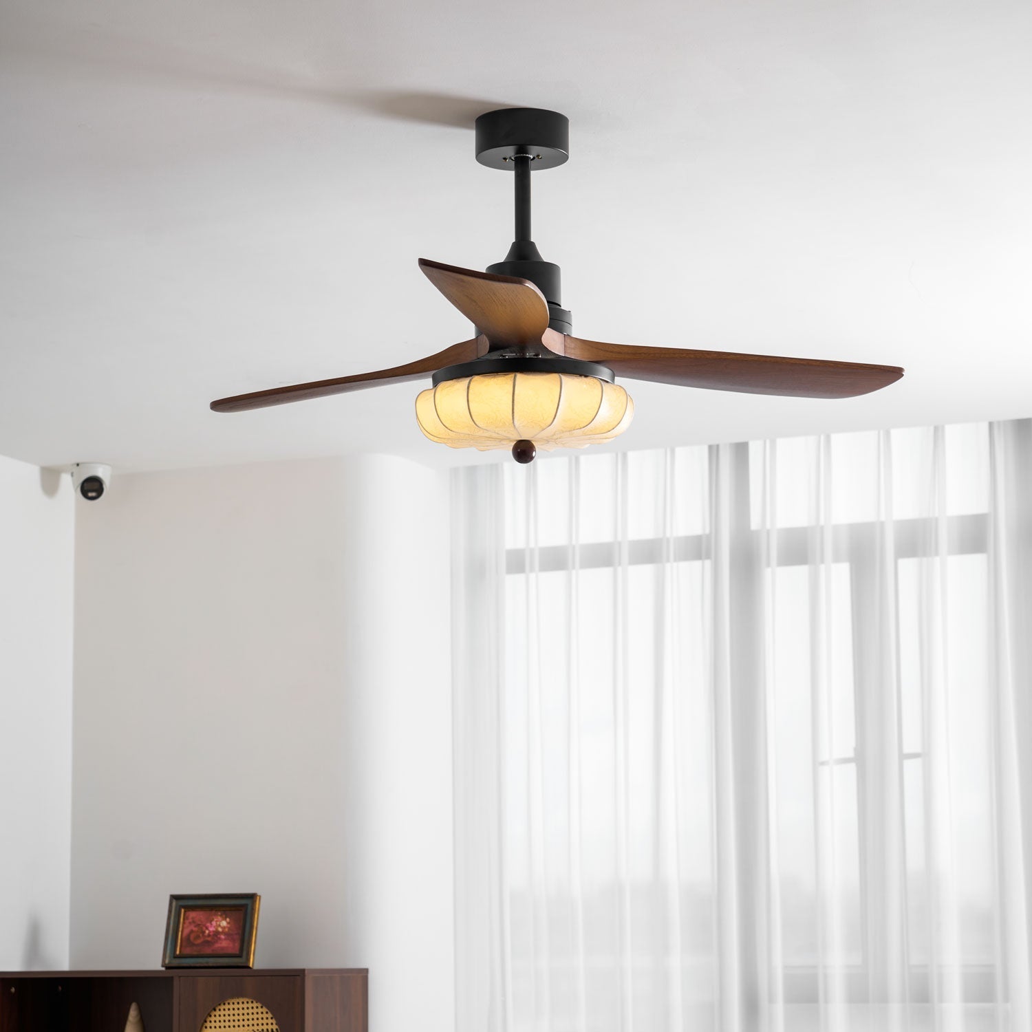 Ventilador de Techo con Luz Jasper Bloom con barra de suspensión extendida